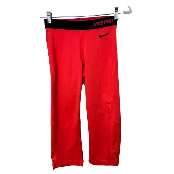 Nike Pro Hypercool Dri Fit Capris Coral Pink Women's Medium - Picture 1 of 5